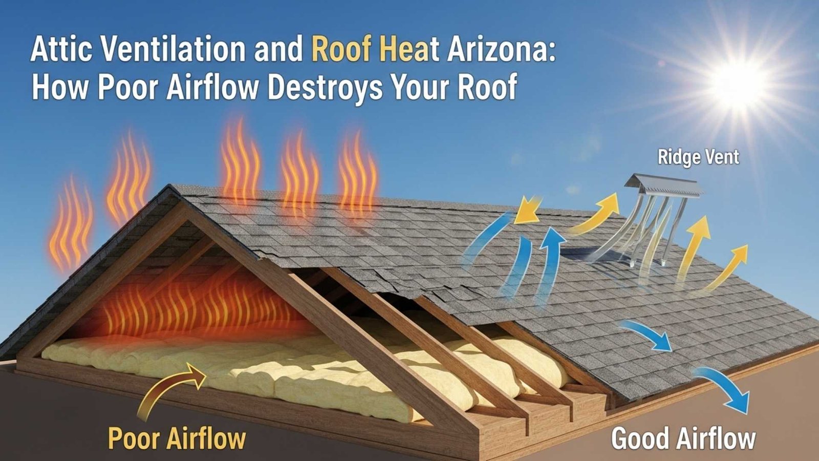 Attic Ventilation and Roof Heat Arizona How Poor Airflow Destroys Your Roof From the Inside Out