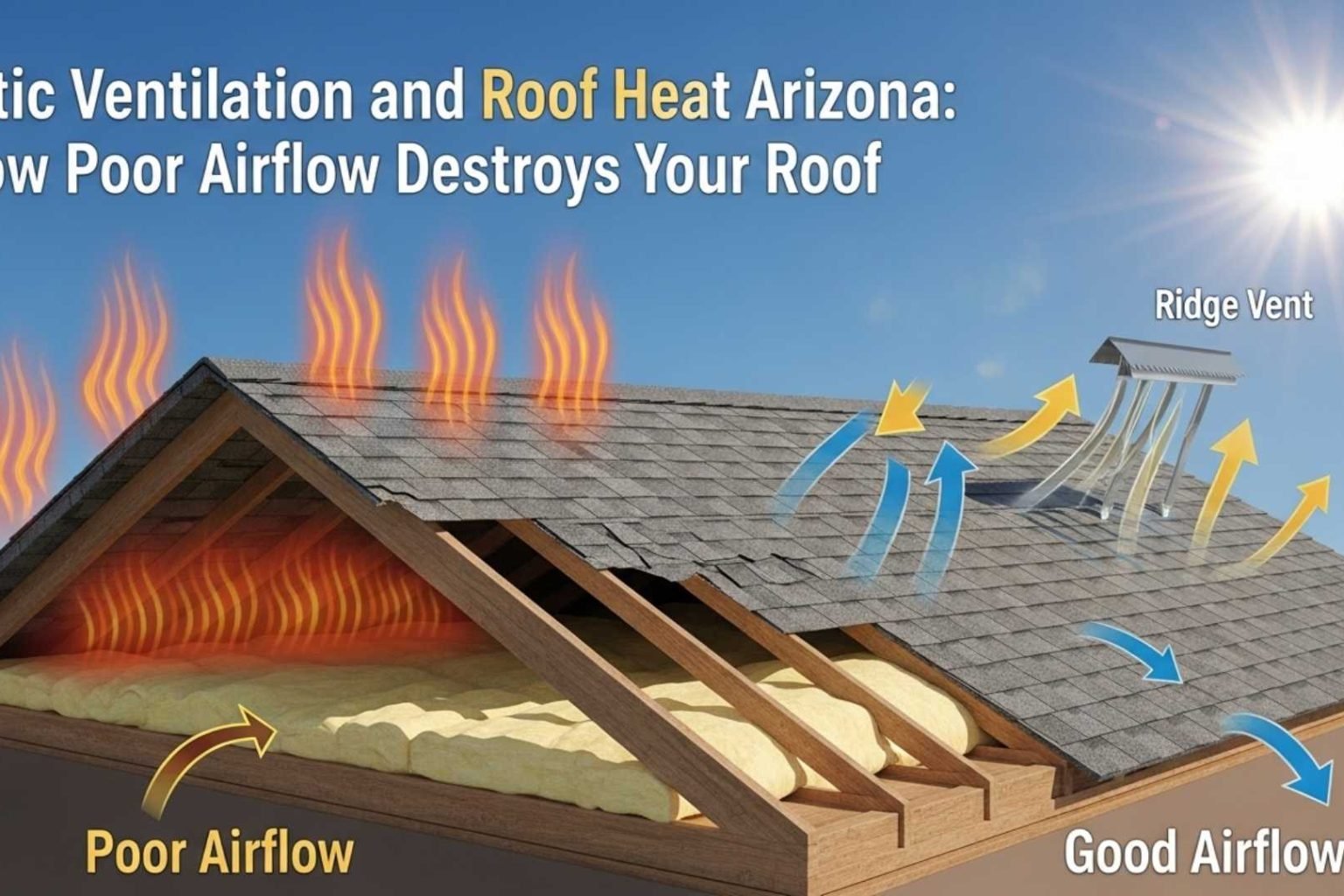 Attic Ventilation and Roof Heat Arizona How Poor Airflow Destroys Your Roof From the Inside Out